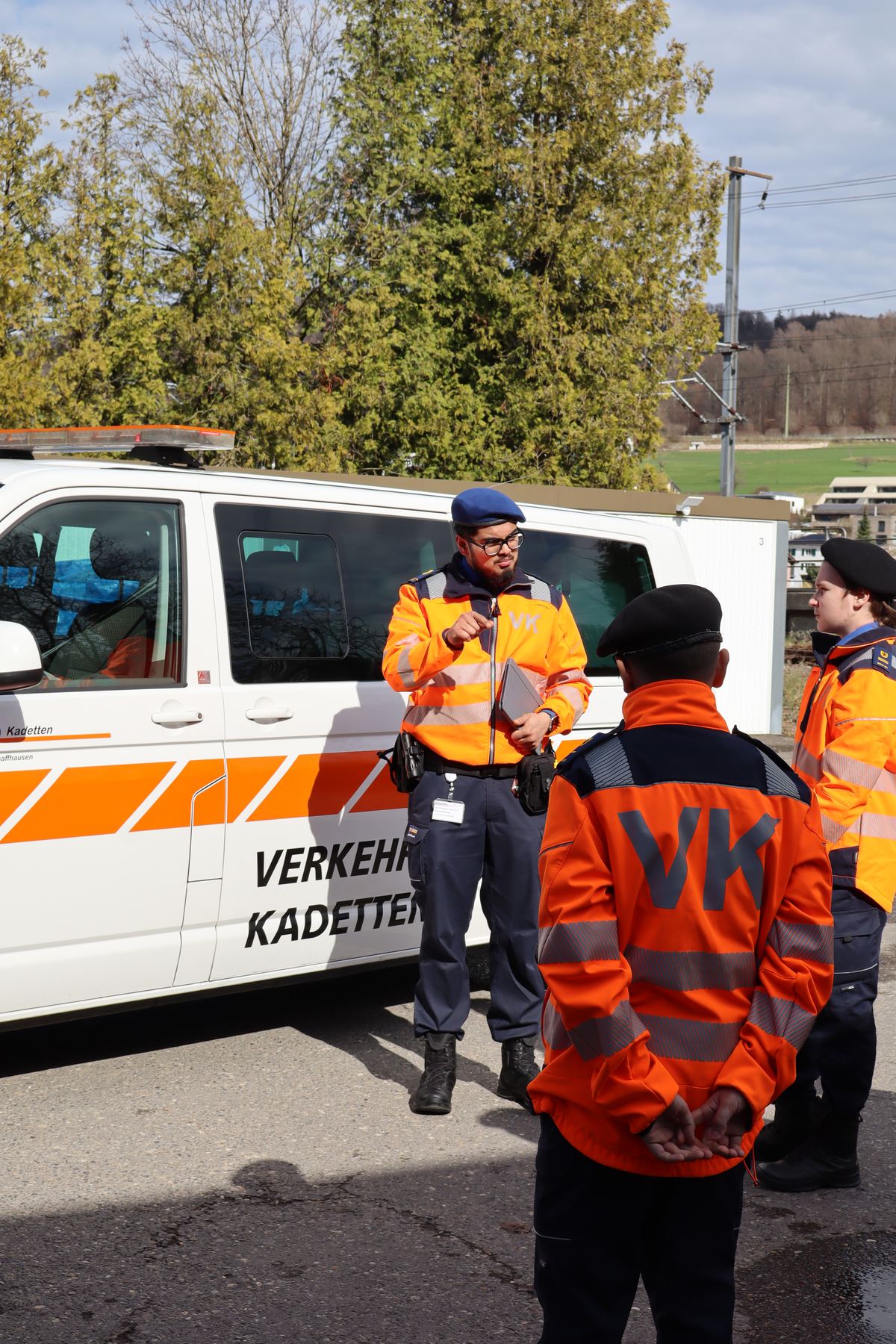 Besprechung vor einem Einsatz